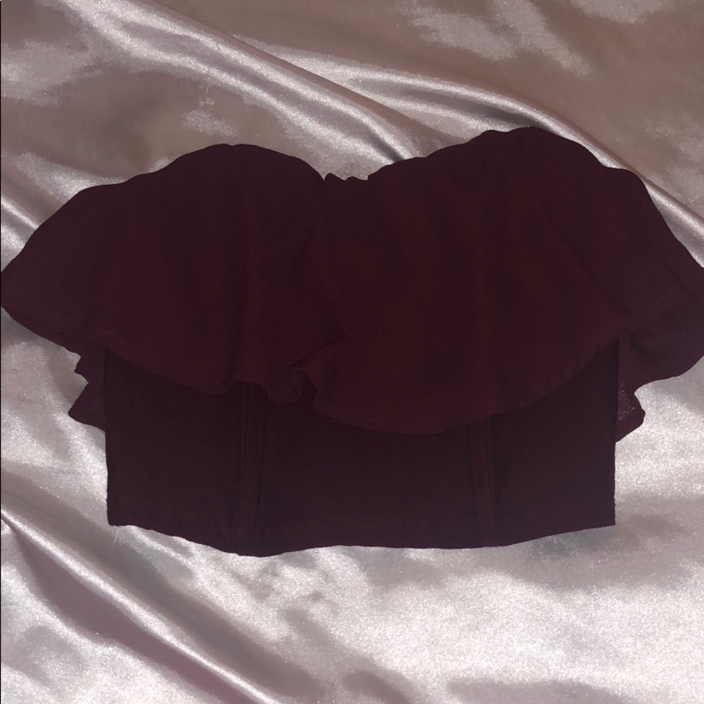 Strapless crop top